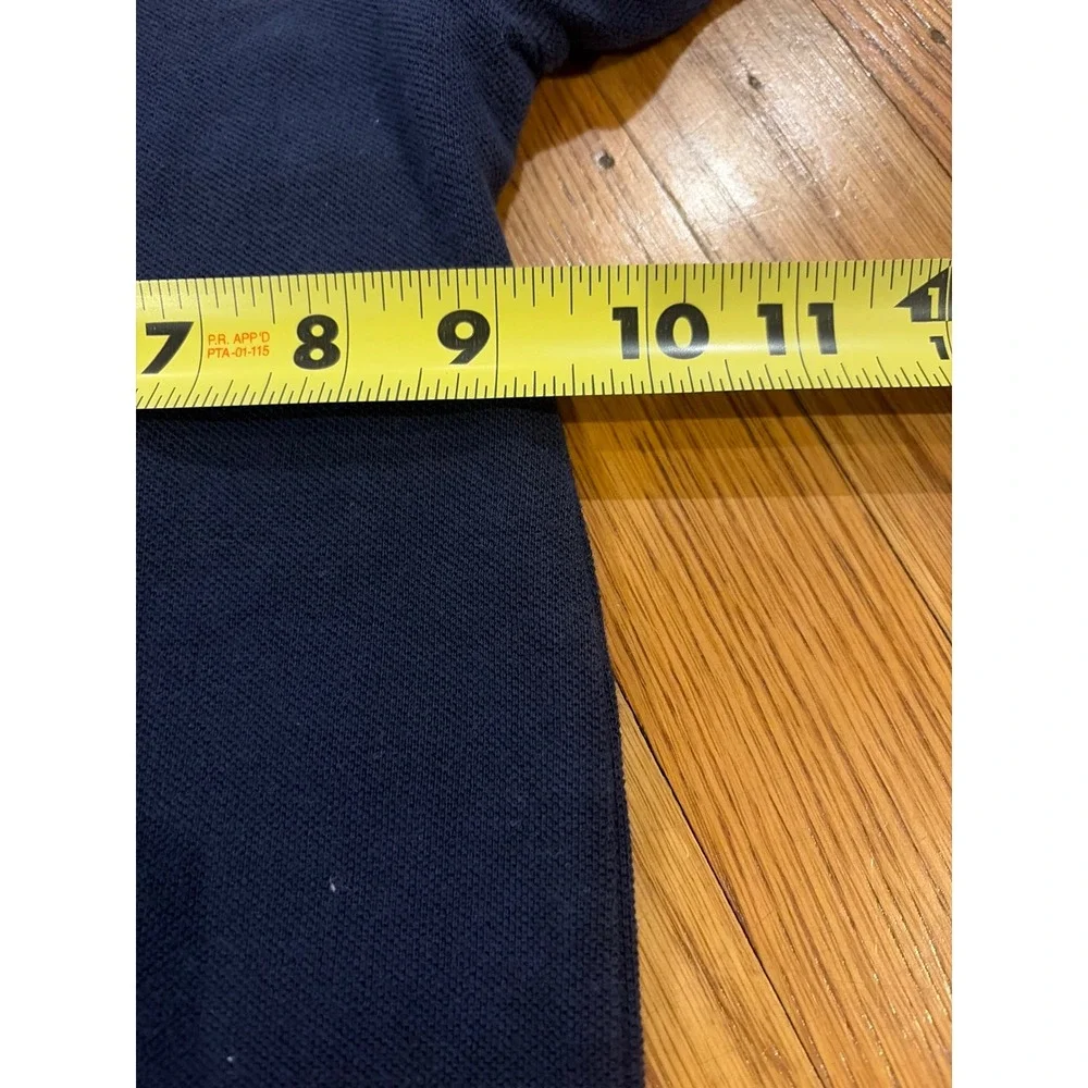 Ralph Lauren Baby Boy Navy Blue Long Sleeve Polo Romper 6M Cotton  Pony Logo